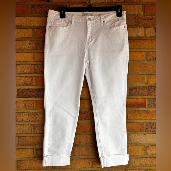 Lucky Brand Lolita Crop White Women's cuffed skinny Jeans stretchy 12 - Picture 3 of 12